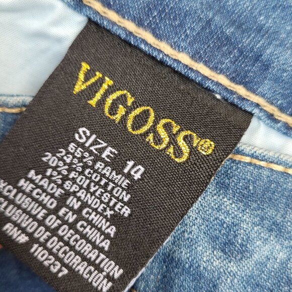 GIRL VIGOSS STRETCH DENIM SHORTS SZ 14 - Picture 3 of 11